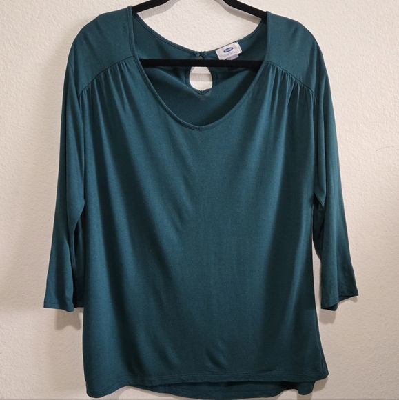 OLD NAVY Teal Long Sleeve Women's Top Size Large - Picture 2 of 11